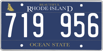 RI license plate 719956