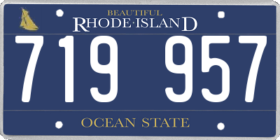 RI license plate 719957