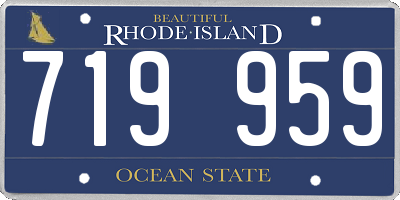 RI license plate 719959