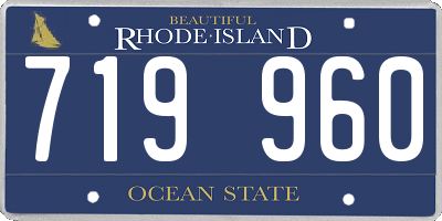 RI license plate 719960