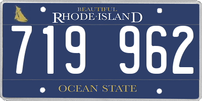 RI license plate 719962