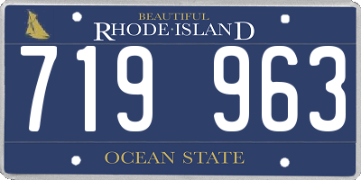 RI license plate 719963