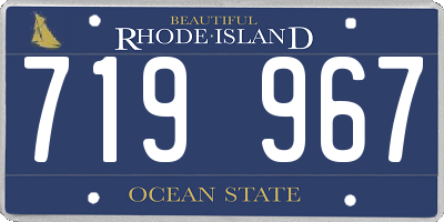 RI license plate 719967