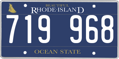 RI license plate 719968