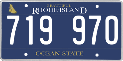 RI license plate 719970