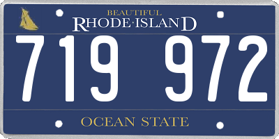 RI license plate 719972