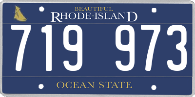 RI license plate 719973