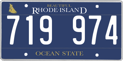 RI license plate 719974