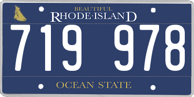 RI license plate 719978