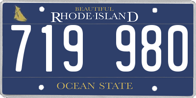 RI license plate 719980