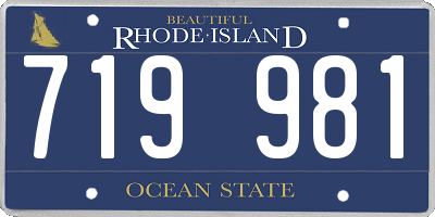 RI license plate 719981