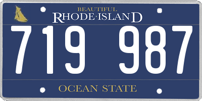 RI license plate 719987