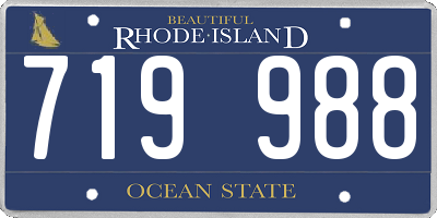 RI license plate 719988