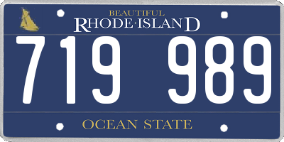 RI license plate 719989