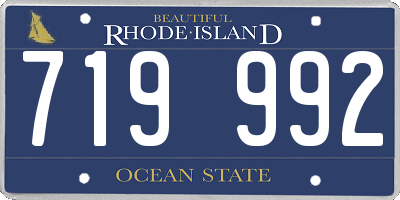 RI license plate 719992