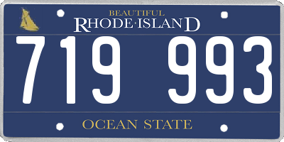 RI license plate 719993