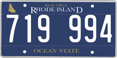 RI license plate 719994