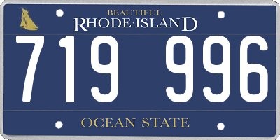 RI license plate 719996