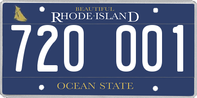 RI license plate 720001