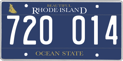 RI license plate 720014