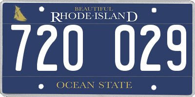 RI license plate 720029