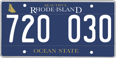 RI license plate 720030