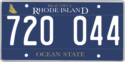 RI license plate 720044