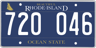 RI license plate 720046