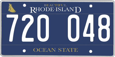 RI license plate 720048