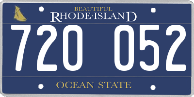 RI license plate 720052