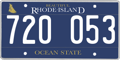 RI license plate 720053