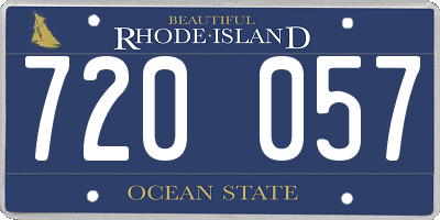 RI license plate 720057