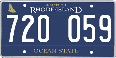 RI license plate 720059