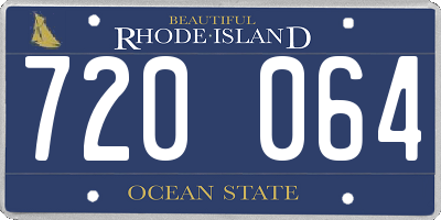 RI license plate 720064