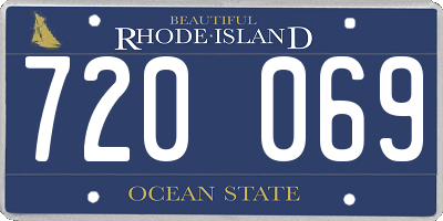 RI license plate 720069
