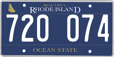 RI license plate 720074