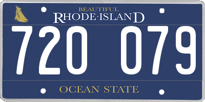 RI license plate 720079
