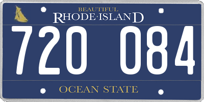RI license plate 720084