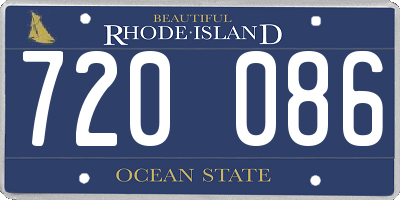 RI license plate 720086