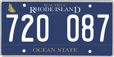 RI license plate 720087