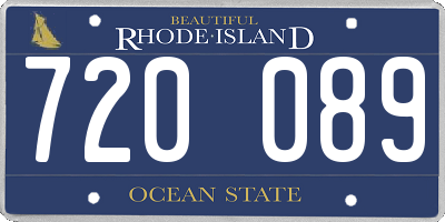 RI license plate 720089