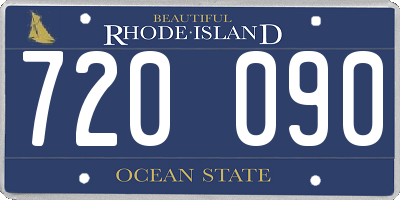 RI license plate 720090