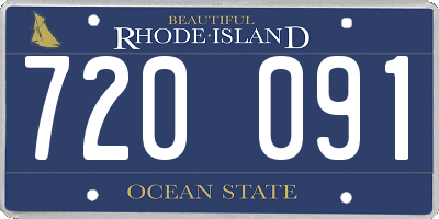 RI license plate 720091
