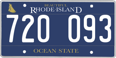 RI license plate 720093