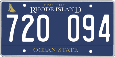 RI license plate 720094