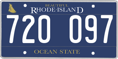 RI license plate 720097