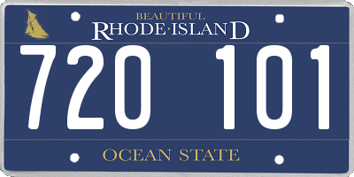 RI license plate 720101