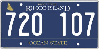 RI license plate 720107