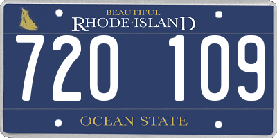 RI license plate 720109