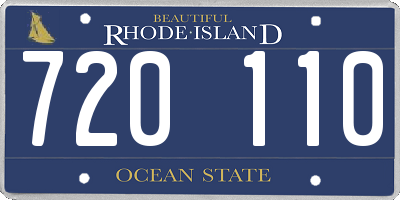 RI license plate 720110
